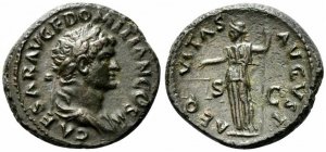 Domitian (Caesar, 69-81). Æ As (28mm, ... 