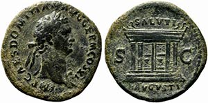 Domitian (Caesar, 69-81). Æ As (29mm, ... 