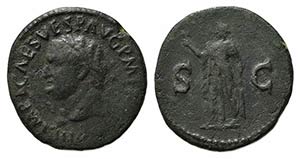 Titus (Caesar, 69-79). Æ As (26mm, 9.31g, ... 