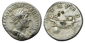 Hadrian (117-138). AR Denarius (18mm, 3.07g, ... 