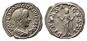 Gordian III (238-244). AR Denarius (20.5mm, ... 