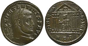 Maxentius (307-312). Æ Follis (25mm, 7.02g, ... 