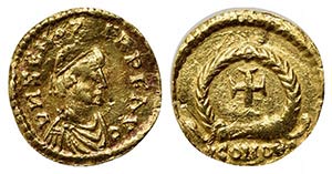 Zeno (Second reign, 476-491). AV Tremissis ... 