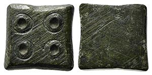 Early Medieval Weight. Æ (13mm, 3.42g). ... 