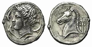 Sicily, Entella. Punic issues, c. 320/15-300 ... 