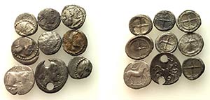Sicily, lot of 9 AR fractions, to be ... 