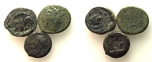 Sicily, lot of 3 Æ coins, to be catalog. ... 