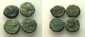 Sicily, Syracuse, lot of 4 Æ coins, to be ... 