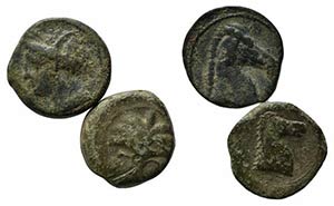 Carthage, lot of 2 Æ Greek coins, to be ... 
