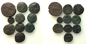 Lot of 10 Greek Æ coins, to be catalog. Lot ... 