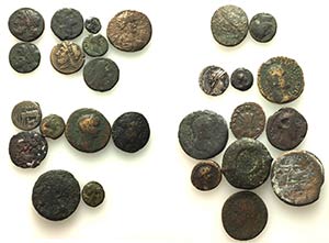 Lot of 27 Greek and Roman Æ and AR coins, ... 