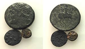 Mixed lot of 3 Æ Greek and Medieval Æ ... 