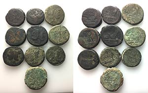 Lot of 10 Roman Republican Æ coins, to be ... 
