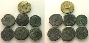 Lot of 7 Roman Republican and Roman Imperial ... 