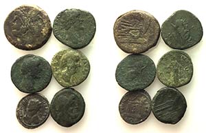 Lot of 6 Roman Republican and Roman Imperial ... 