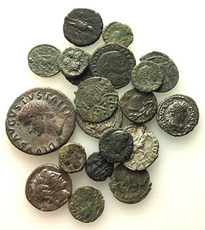 Lot of 20 Roman Imperial Æ and AR coins, to ... 