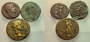 Lot of 3 Roman Imperial Æ, including ... 
