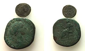 Lot of 2 Roman Imperial Æ, to be catalog. ... 
