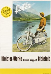 MEISTERMotorcycle posterPoster with girl on ... 