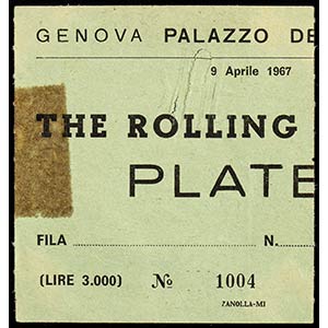 The Rolling StonesGenoa concert ticket, ... 