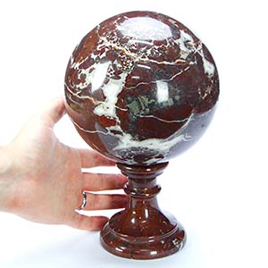 MARBLE SPHERE  Sphere with pedestal handmade ... 