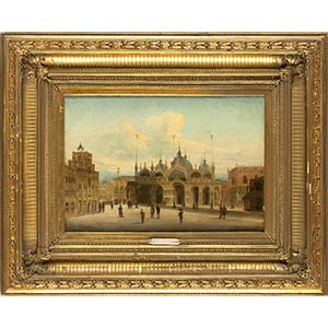 CHARLES MARCHAND (1843-1901)Venice Oil on ... 