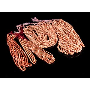 48 pink coral beads loose strands(corallium ... 