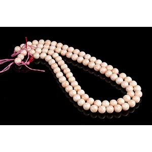 2 pink coral beads loose strand(corallium ... 