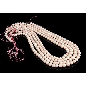 2 pink coral beads loose strands(corallium ... 
