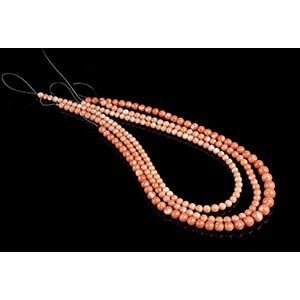 Pink coral beads loose strands(corallium ... 