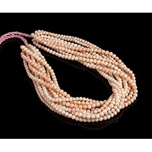 10 pink coral beads loose strands(corallium ... 