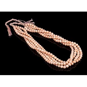 4 pink coral beads loose strand(corallium ... 