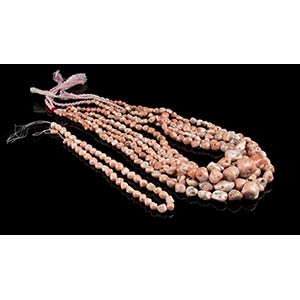 6 pink coral freeform nugget beads loose  ... 