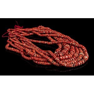 8 Mediterranean coral graduate washers beads ... 