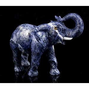 Lapis lazuli carvingdepicting an elephant. ... 