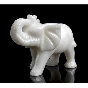 Snow quartz carvingdepicting an elephant. ... 