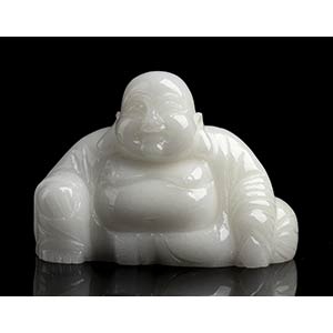 Snow quartz carvingdepicting a Buddha. ... 