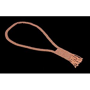 Woven mesh pink coral necklace(corallium ... 