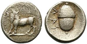 Bruttium, Laos, c. 480-460 BC. AR Triobol ... 