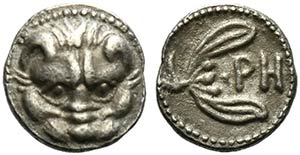 Bruttium, Rhegion, c. 415/0-387 BC. AR Litra ... 