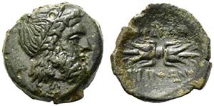 Sicily, Akragas, c. 300-287 BC. Æ (14mm, ... 