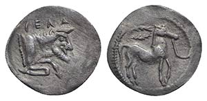 Sicily, Gela, c. 465-450 BC. AR Litra (13mm, ... 