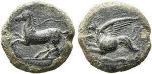 Sicily, Kainon, c. 360-340 BC. Æ (21mm, ... 