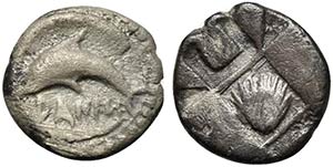 Sicily, Messana as Zankle, c. 500-493 BC. AR ... 
