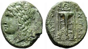 Sicily, Tauromenion, c. 305-289 BC. Æ ... 