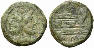 Star series, Rome, 169-158 BC. Æ As (29mm, ... 