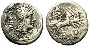 Man. Acilius Balbus, Rome, 125 BC. AR ... 