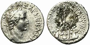 Tiberius (14-37). Cappadocia, Caesarea. AR ... 