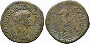 Claudius (41-54). Æ Sestertius (37mm, ... 