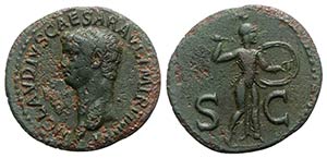 Claudius (41-54). Æ As (30mm, 10.14g, 6h). ... 
